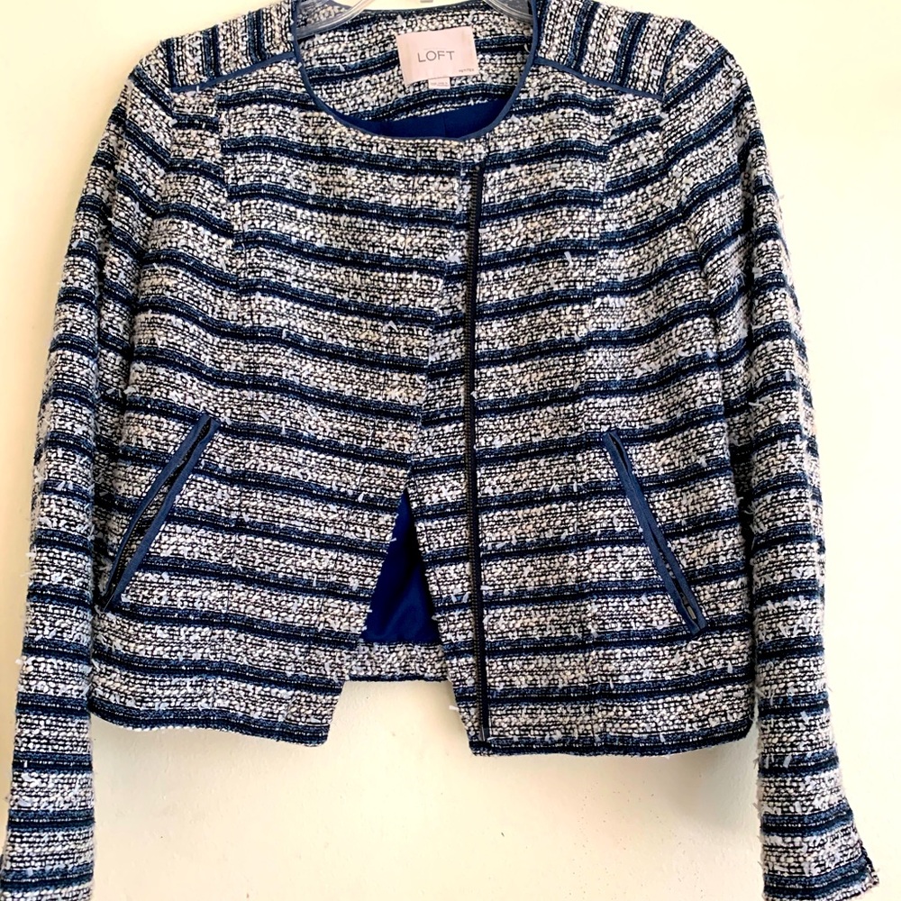 🦋 Loft Tweed Zipper Blazer Jacket 🦋